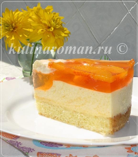 персиковый желейный десерт 