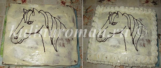 торт в виде лошади
