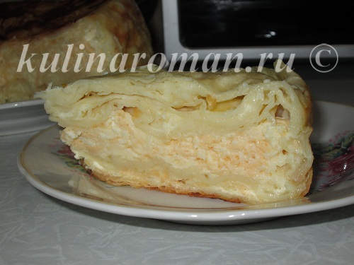 пирог из лаваша с сыром