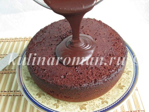 шоколадный кекс с глазурью