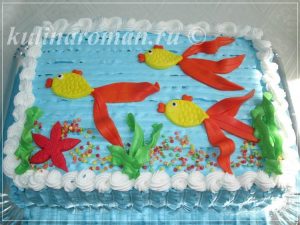 торт аквариум