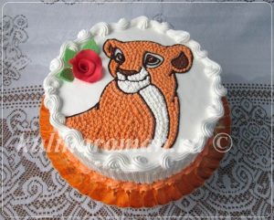 торт львица