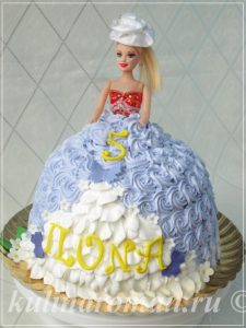 торт в виде куклы