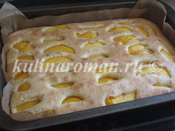 пирог с персиками рецепт с фото