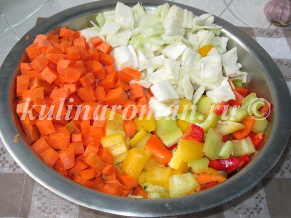 салат с овощами на зиму