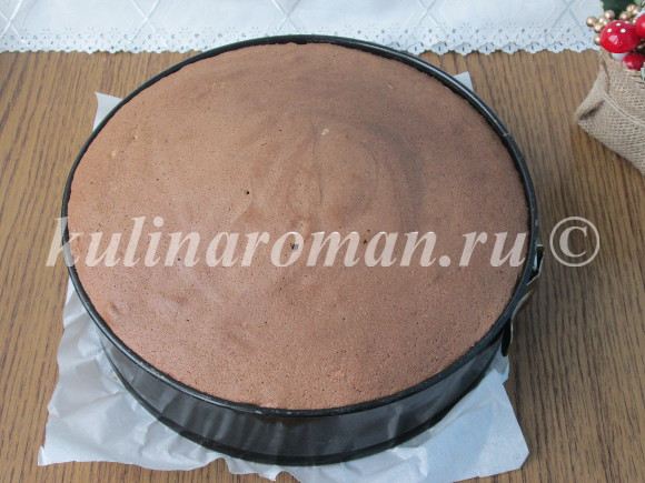 шоколадный бисквит для торта