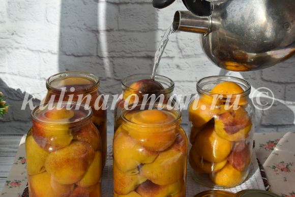как приготовить персики в сиропе