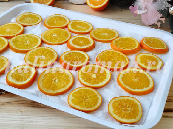 высушить апельсины
